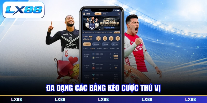 Đa dạng các bảng kèo cược thú vị