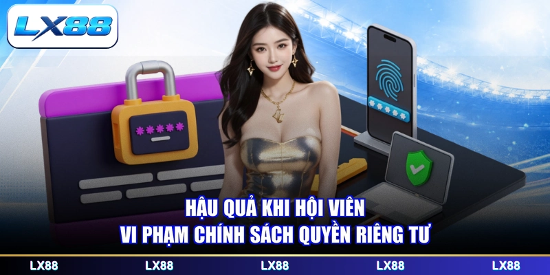 Hậu quả khi hội viên vi phạm chính sách quyền riêng tư.