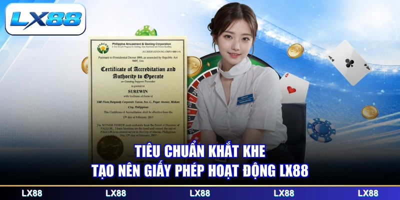 Tiêu chuẩn khắt khe tạo nên giấy phép hoạt động LX88